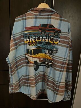 Ford Blue and Brown Plaid Jacket